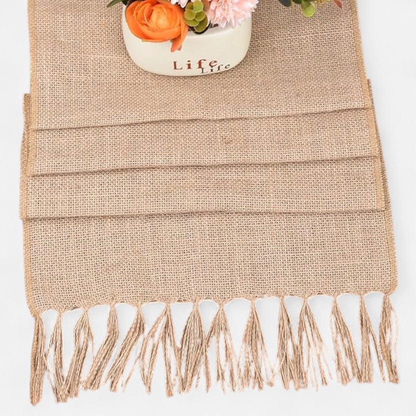 Chemin De Table Aspect Toile De Jute 