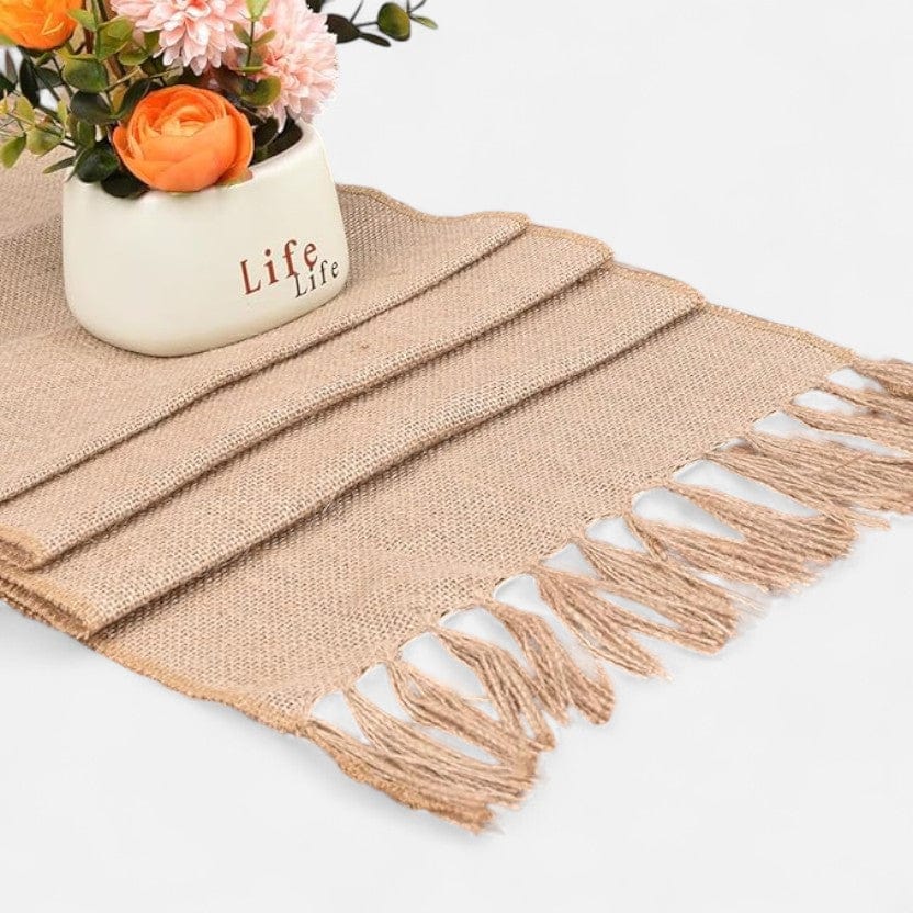 Chemin De Table Aspect Toile De Jute 