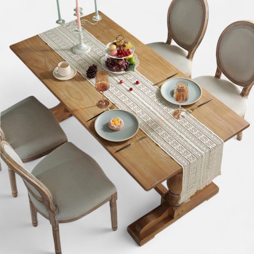 Chemin De Table Au Crochet Blanc