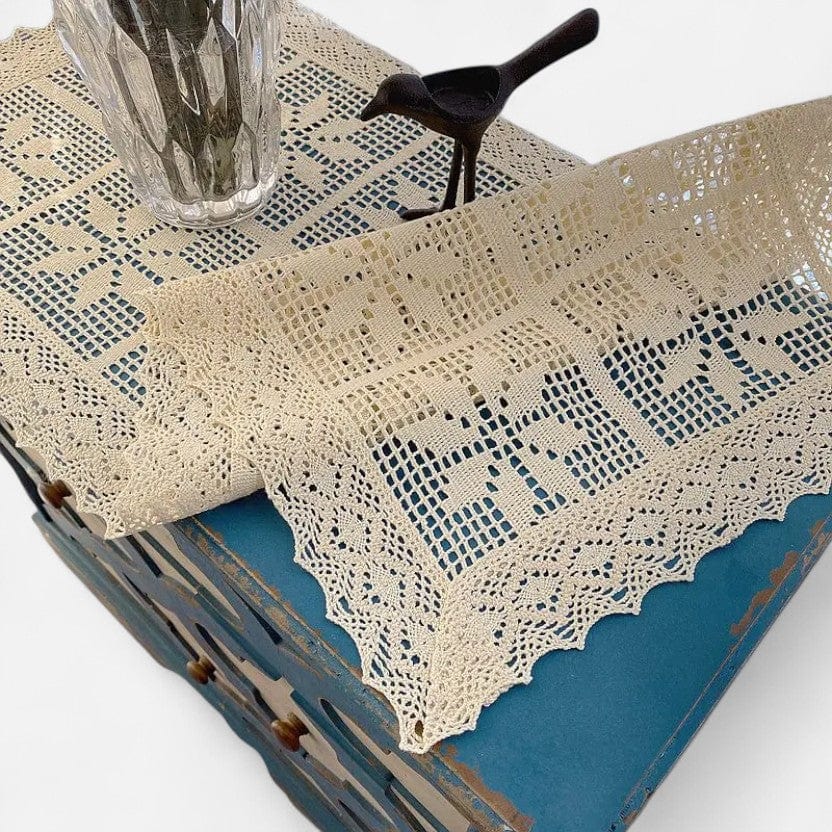 Chemin De Table Au Crochet En Coton 
