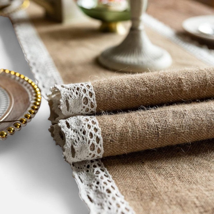 Chemin De Table Baptême Jute 