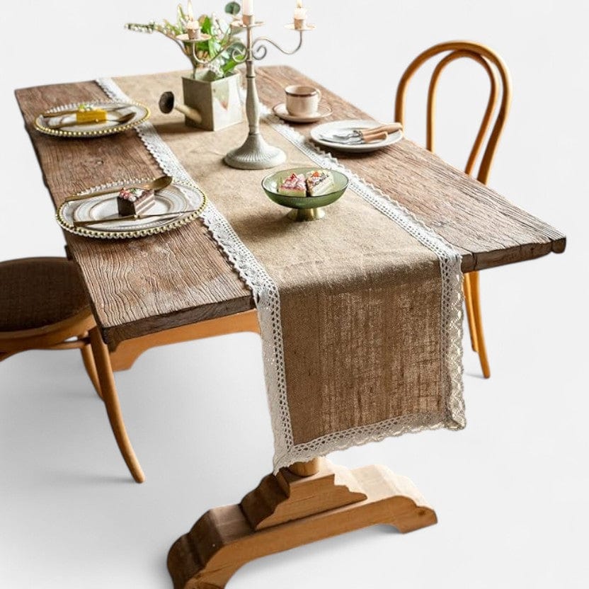 Chemin De Table Baptême Jute 