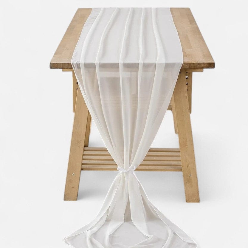 Chemin de table blanc chic