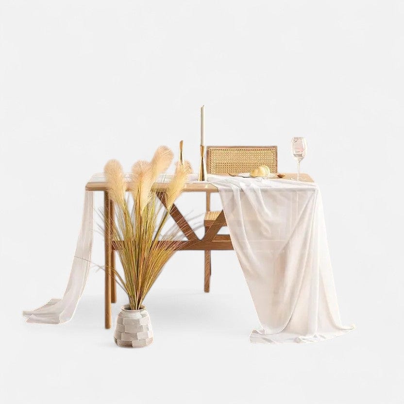 Chemin de table blanc chic