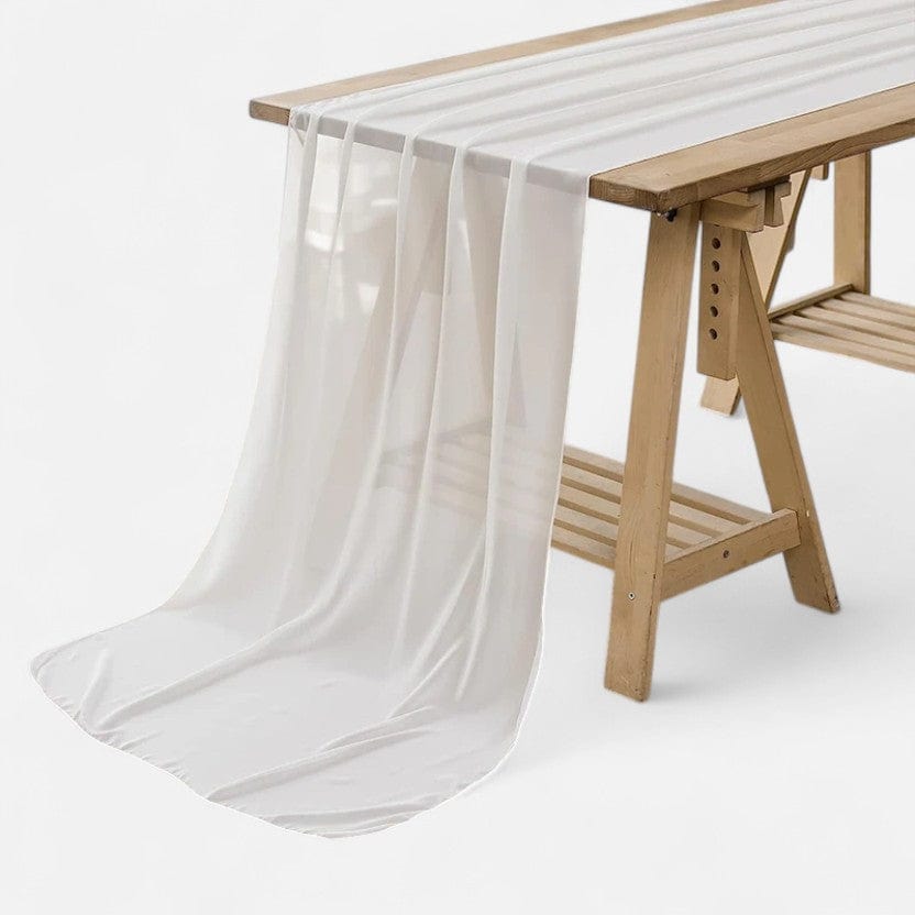 Chemin de table blanc chic