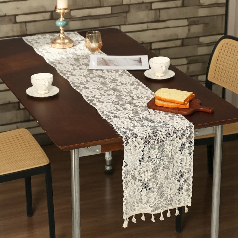Chemin De Table Blanc Dentelle 