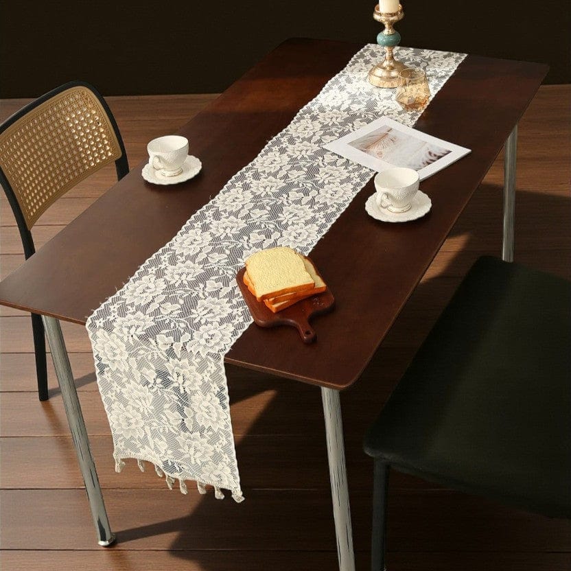 Chemin De Table Blanc Dentelle 