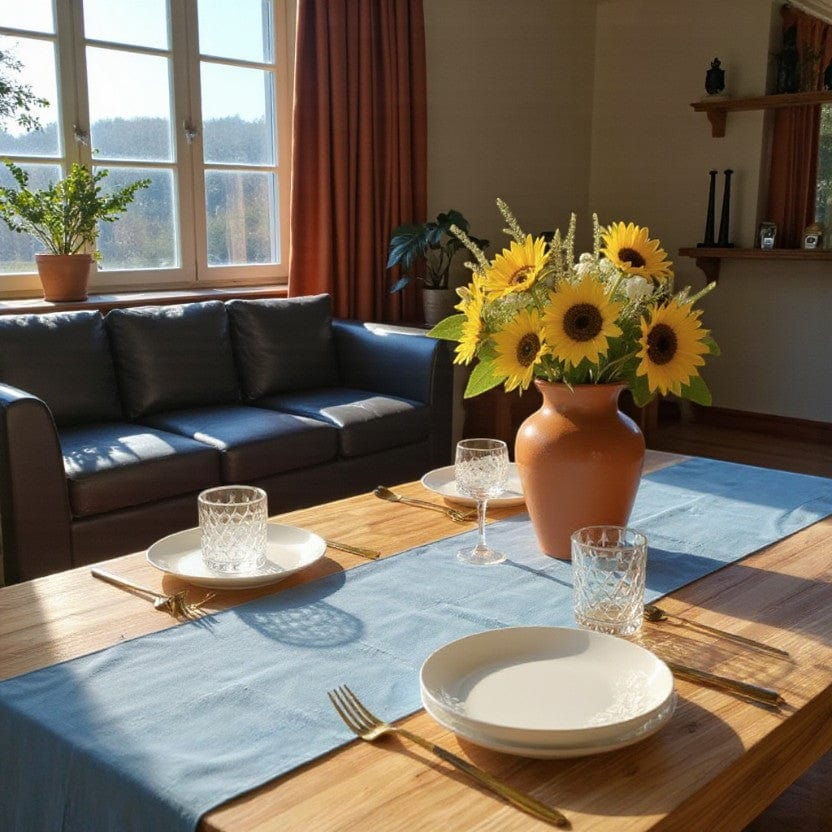 Chemin de Table Bleu Mariage 