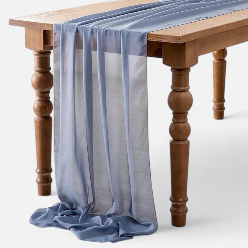 Chemin de table bleu pastel