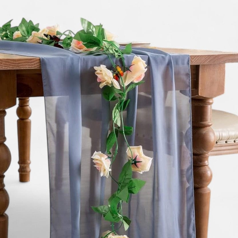 Chemin de table bleu pastel