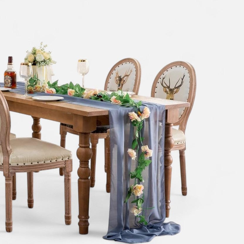 Chemin de table bleu pastel