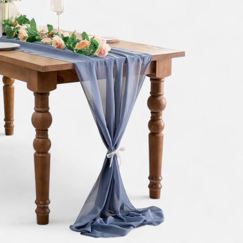 Chemin de table bleu pastel