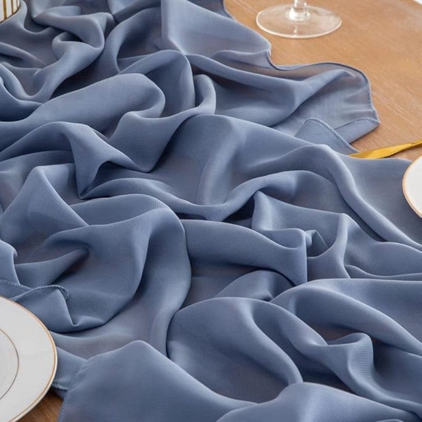 Chemin de table bleu pastel