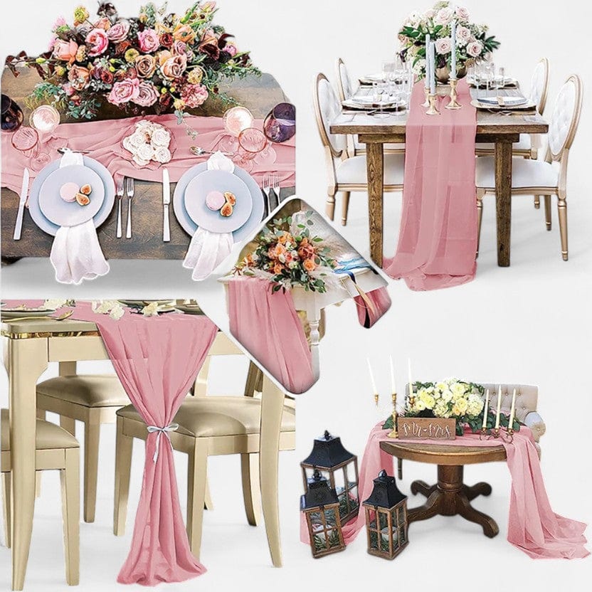 Chemin De Table Couleur Rose 