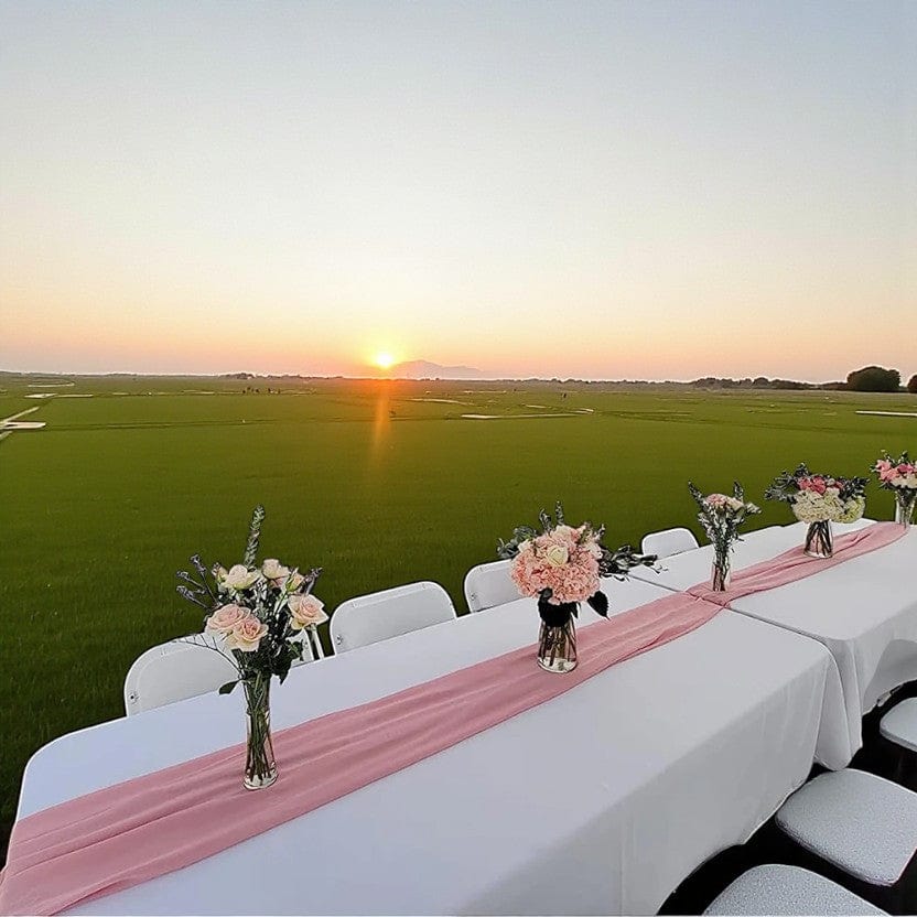 Chemin De Table Couleur Rose 