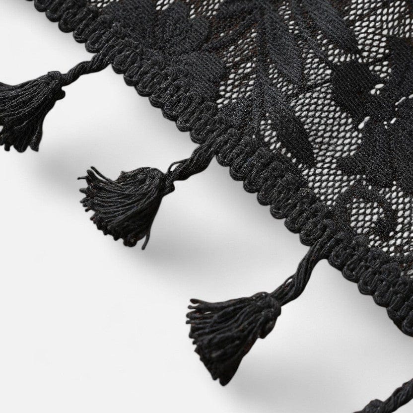 Chemin De Table Dentelle Noir 