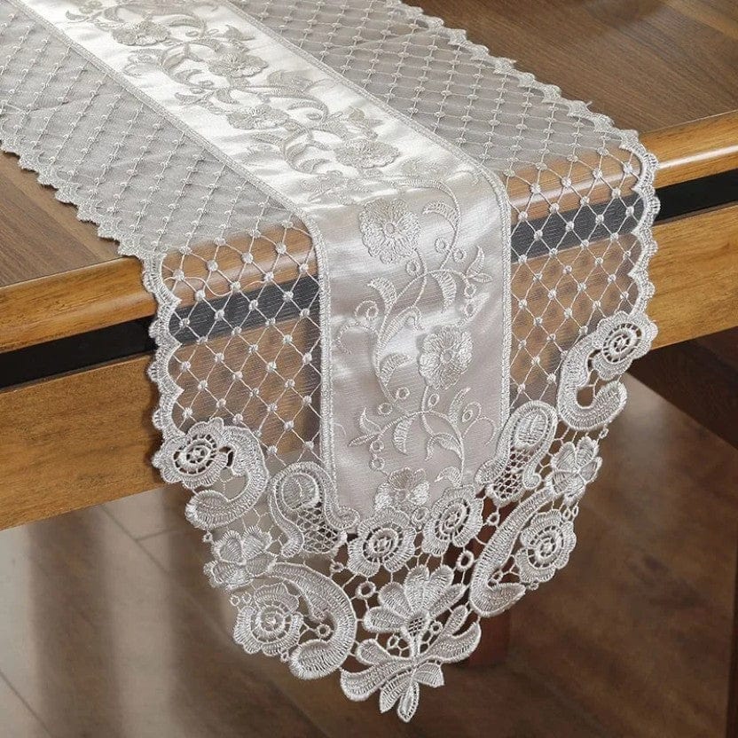 Chemin De Table En dentelle blanc 