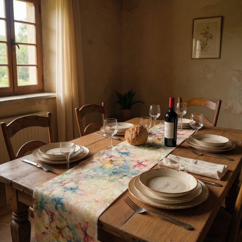 Chemin De Table En Fleurs Naturelles