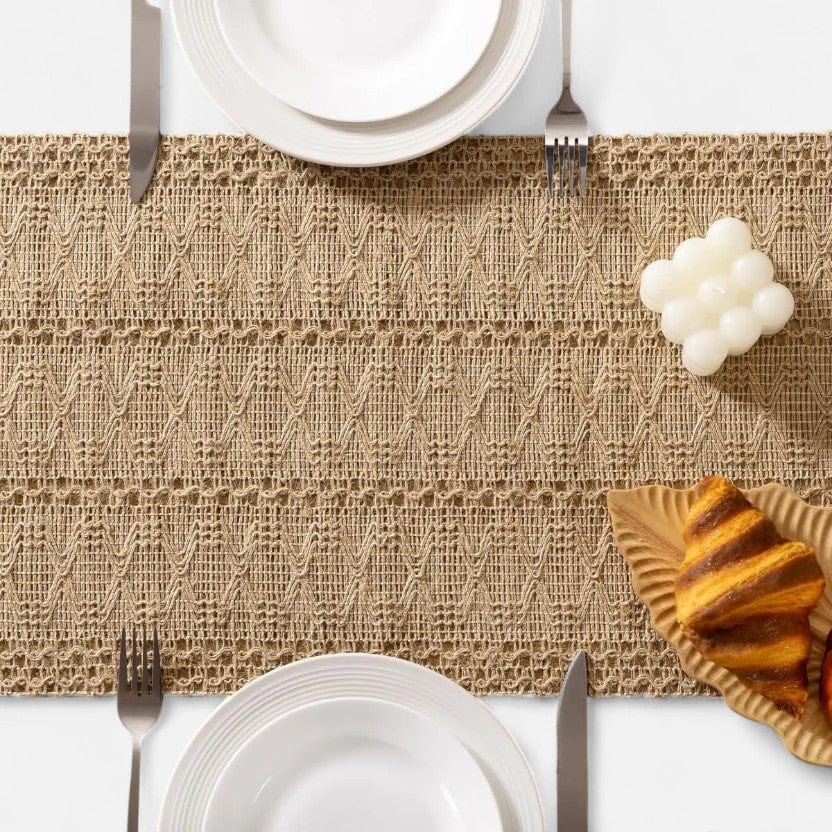 Chemin De Table En Jute Beige