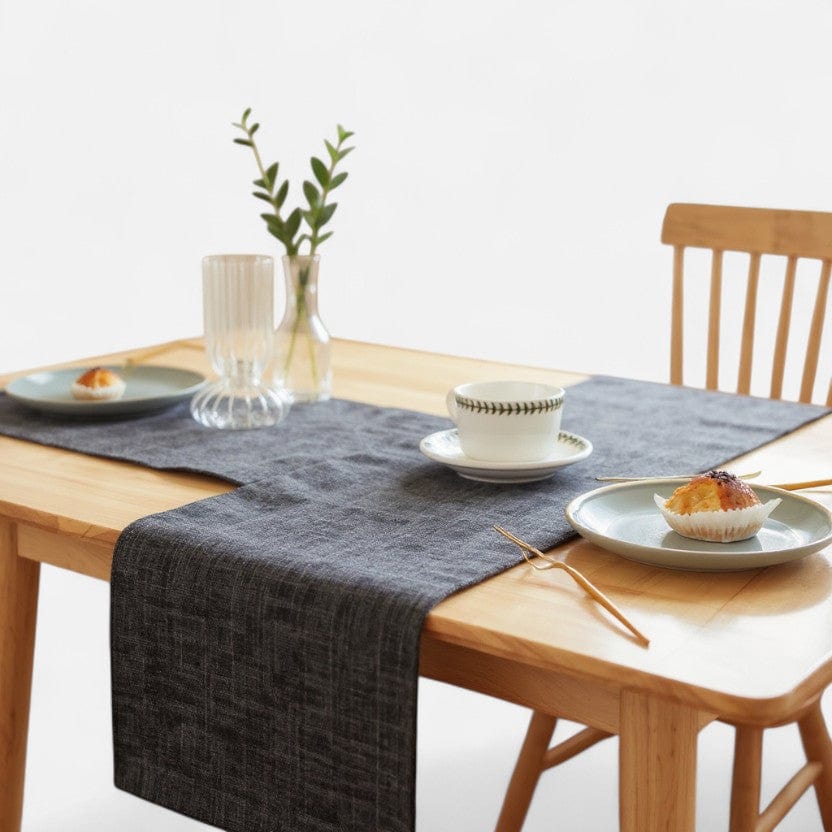 Chemin De Table Gris Foncé  