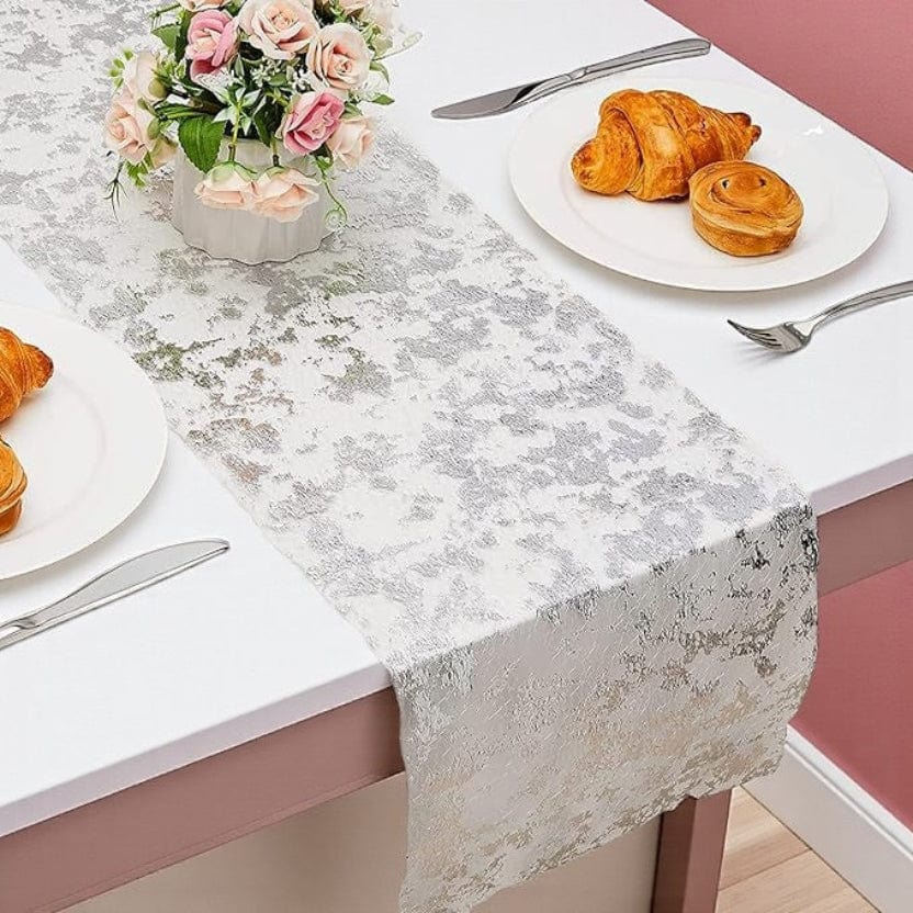 Chemin De Table Gris Jetable 28cm x 9.1m