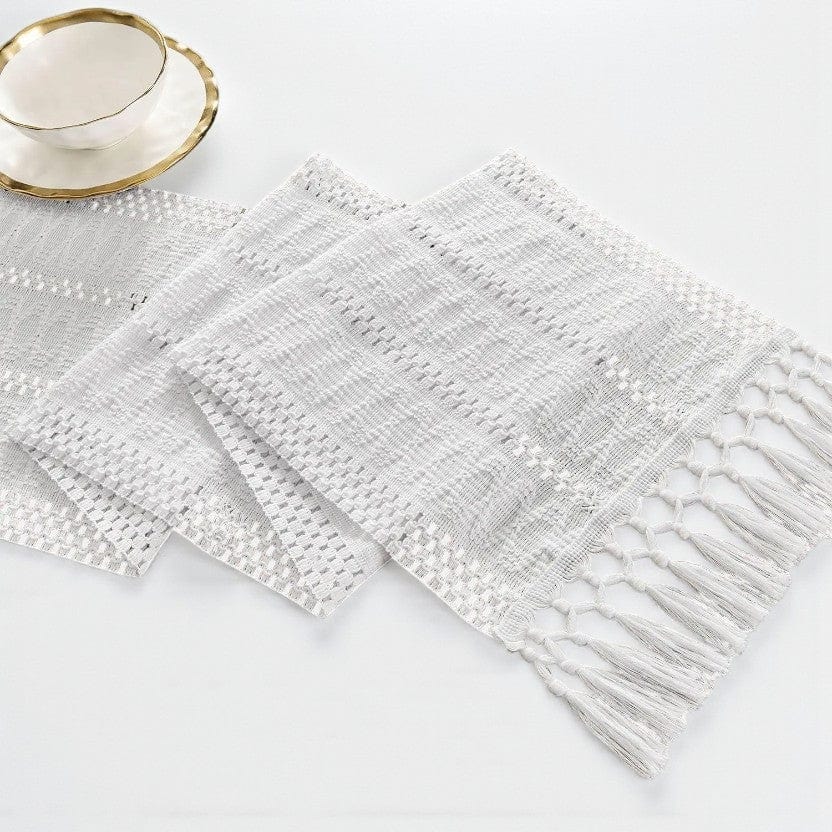Chemin de Table Ivoire Blanc 