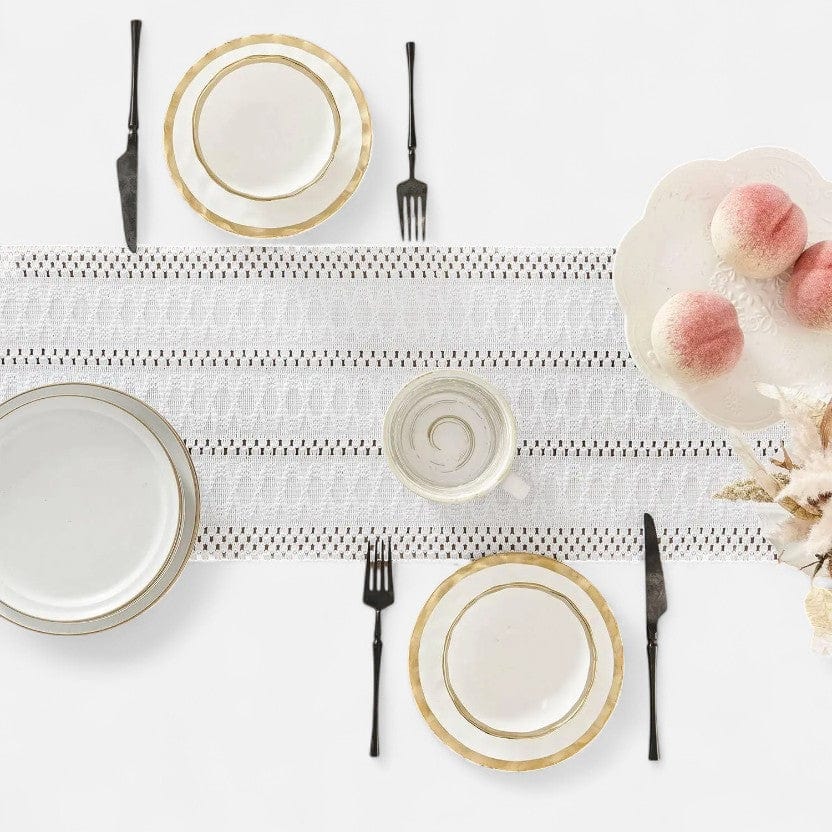 Chemin de Table Ivoire Blanc 