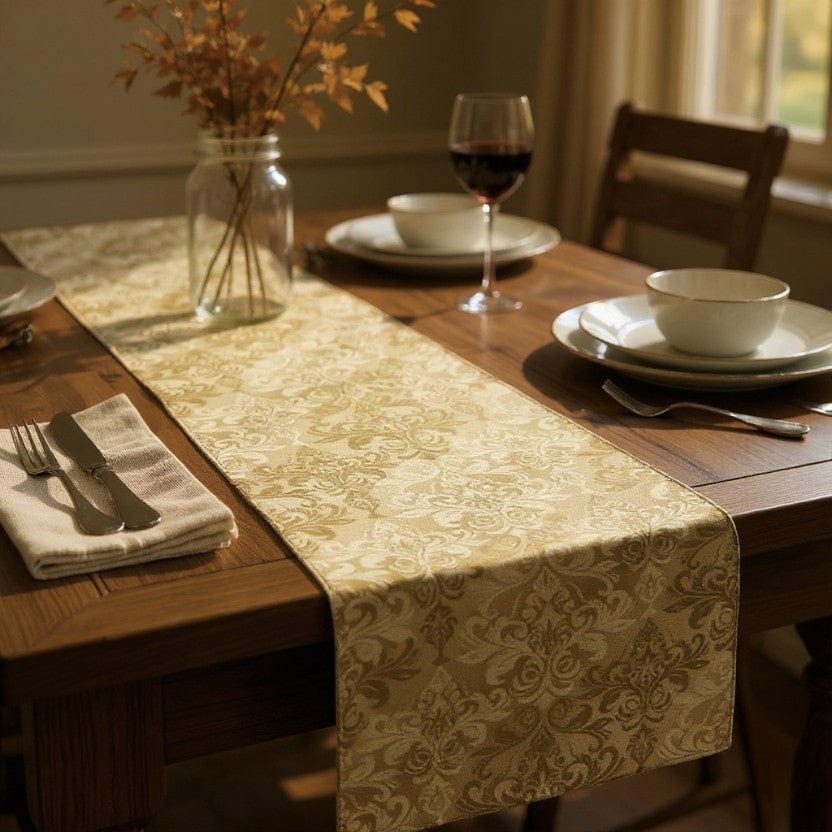Chemin de Table Jaune Or 