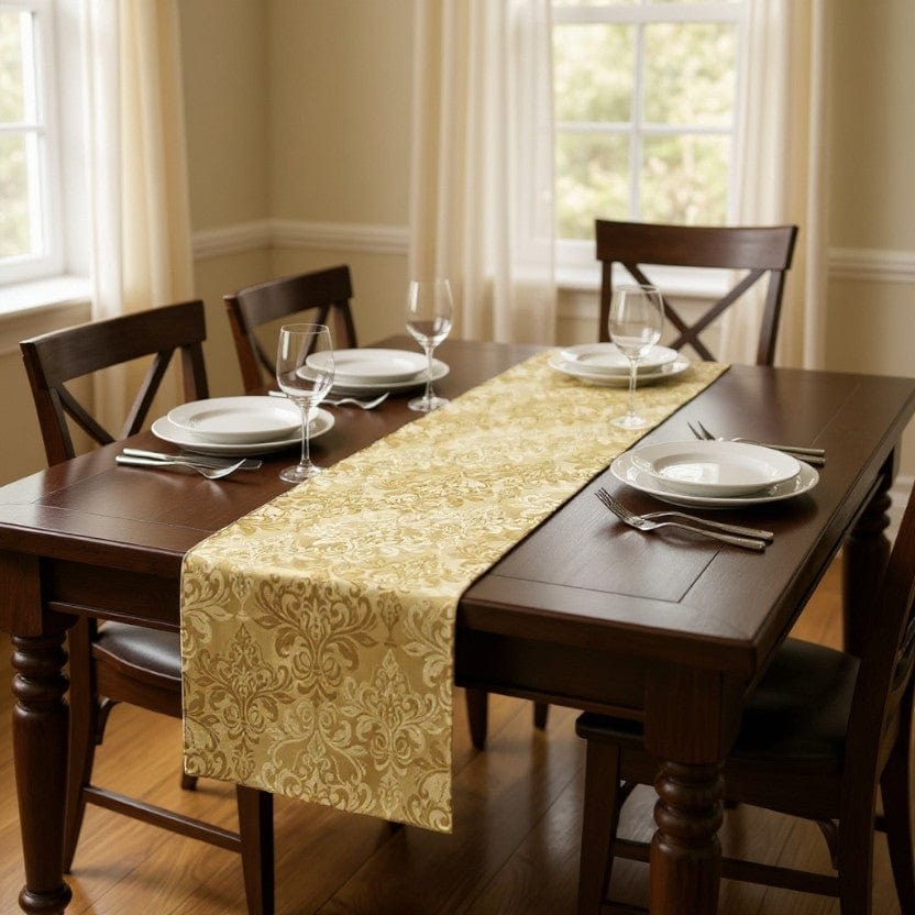 Chemin de Table Jaune Or 