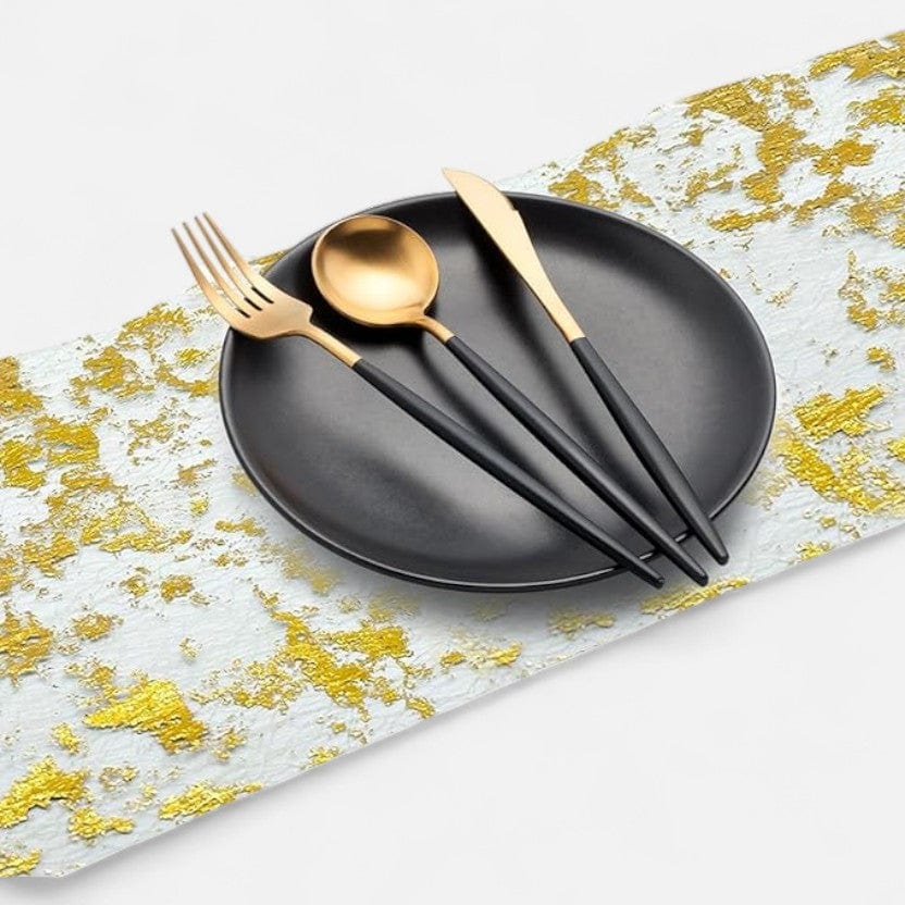 Chemin de Table Jetable Or  28cm x 9.1m