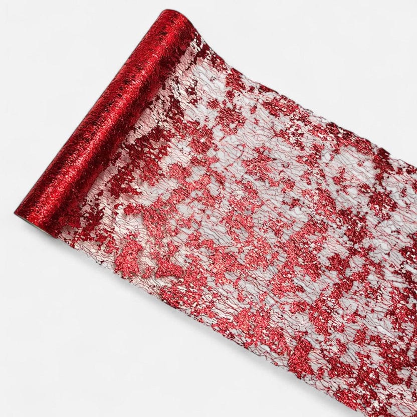 Chemin De Table Jetable Rouge  28cm x 9.1m