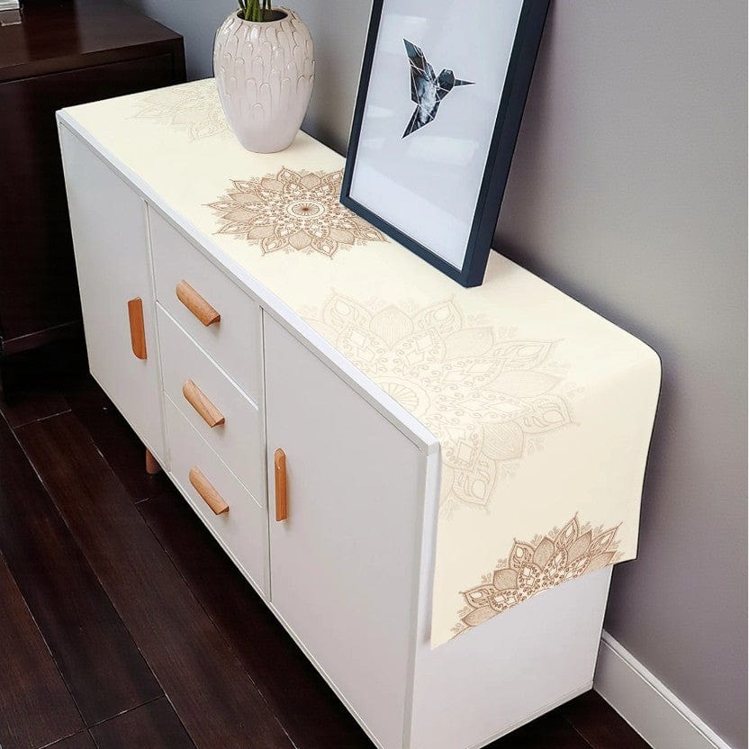 Chemin De Table Lin Beige 183x33cm