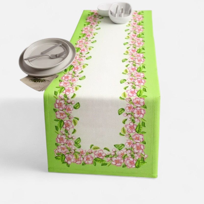 Chemin De Table Lin Vert 