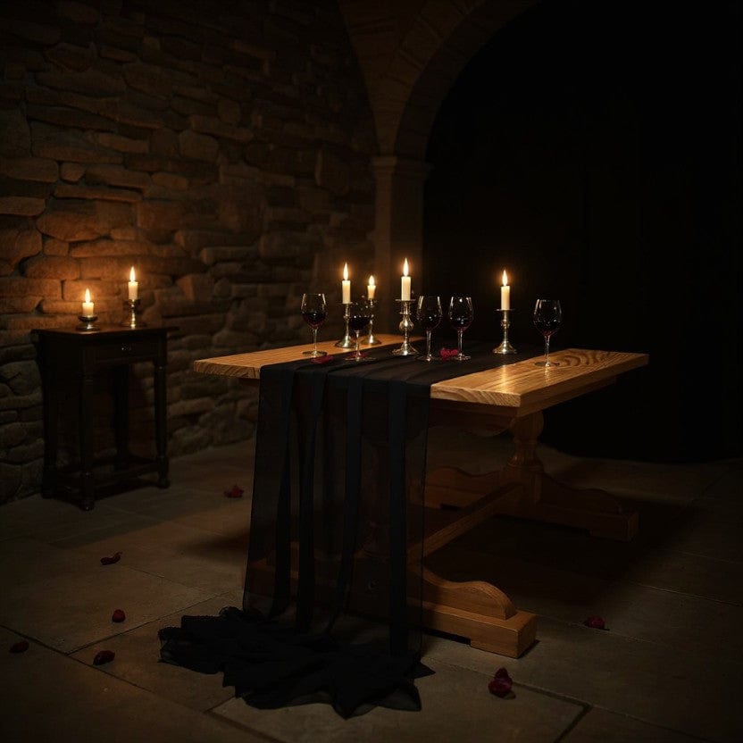 Chemin de Table Mariage Noir 