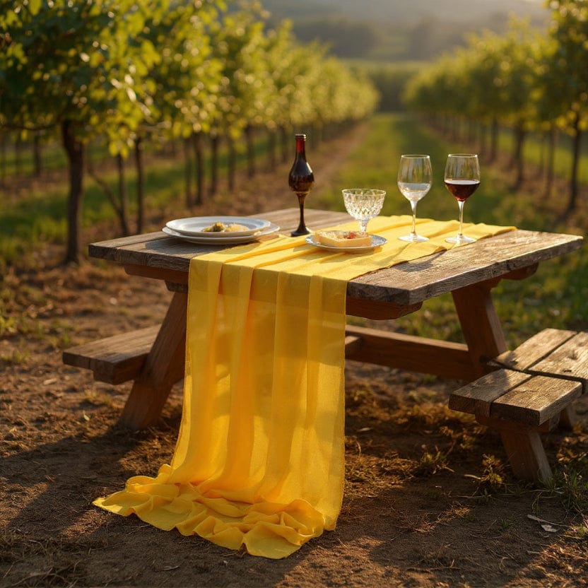 Chemin de Table Mariage Or 