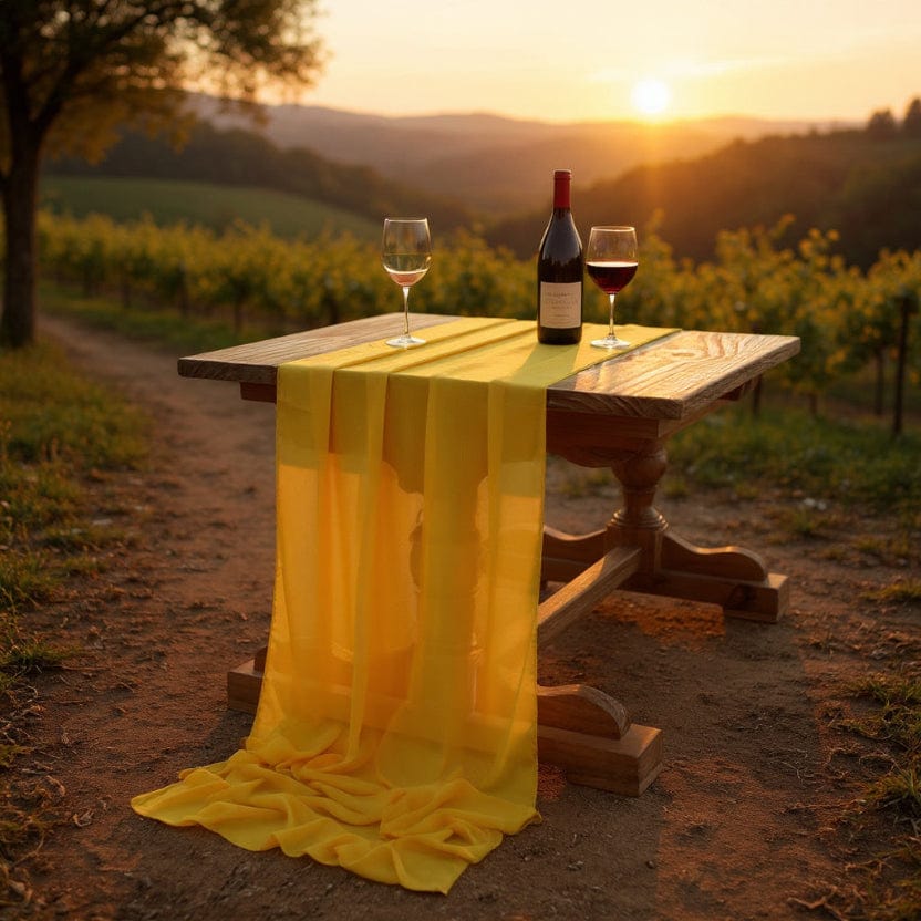 Chemin de Table Mariage Or 