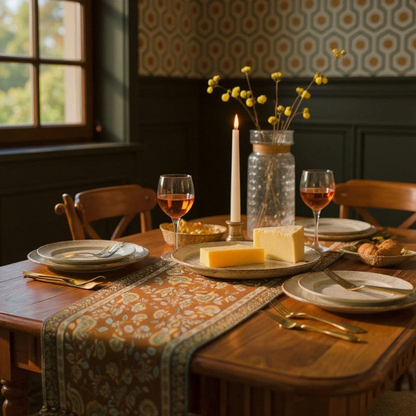 Chemin De Table Marron Clair 