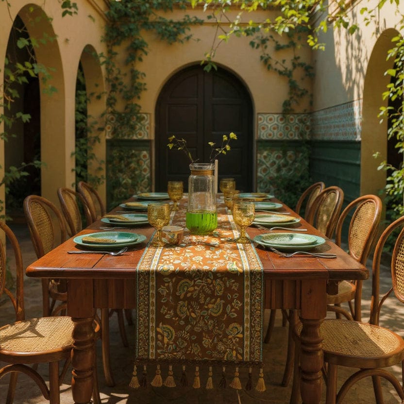 Chemin De Table Marron Clair 