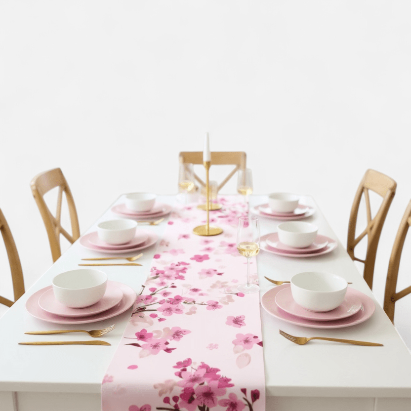Chemin De Table Motif Fleur