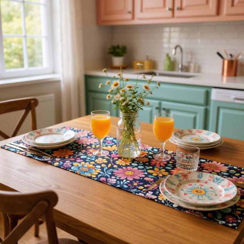Chemin De Table Noel Fleur 