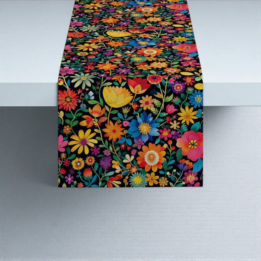 Chemin De Table Noir Motif 