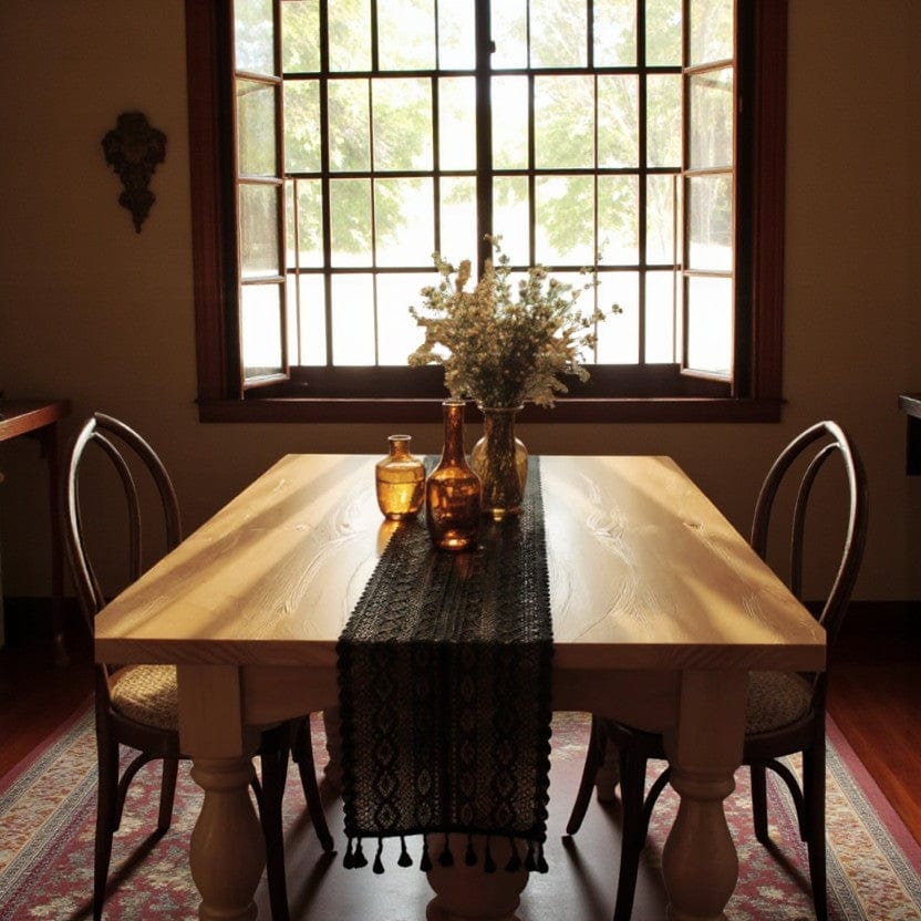 Chemin de Table Noir Noel