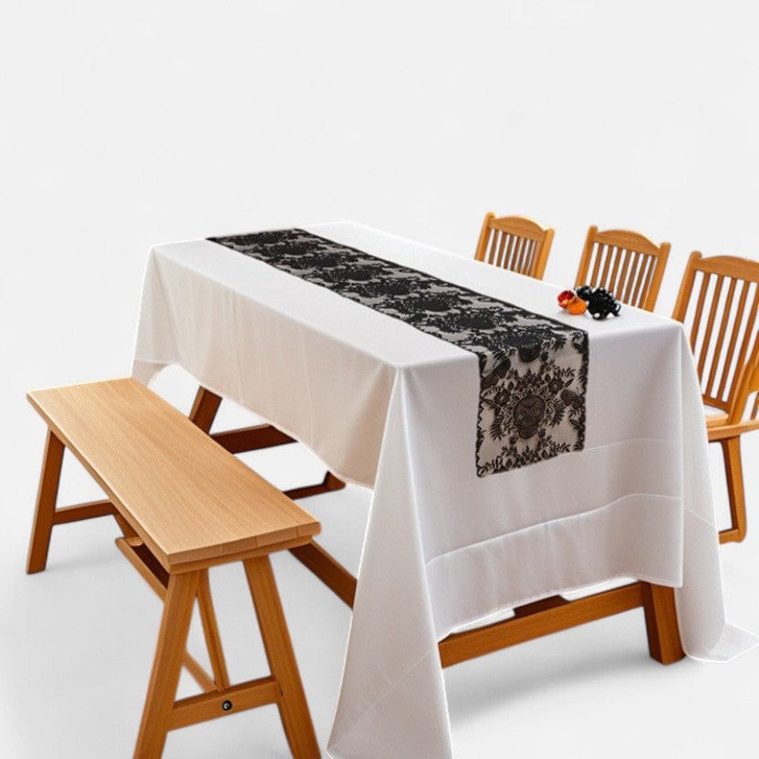 Chemin De Table Noir Tissu