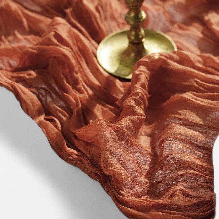 Chemin de table orange brule 