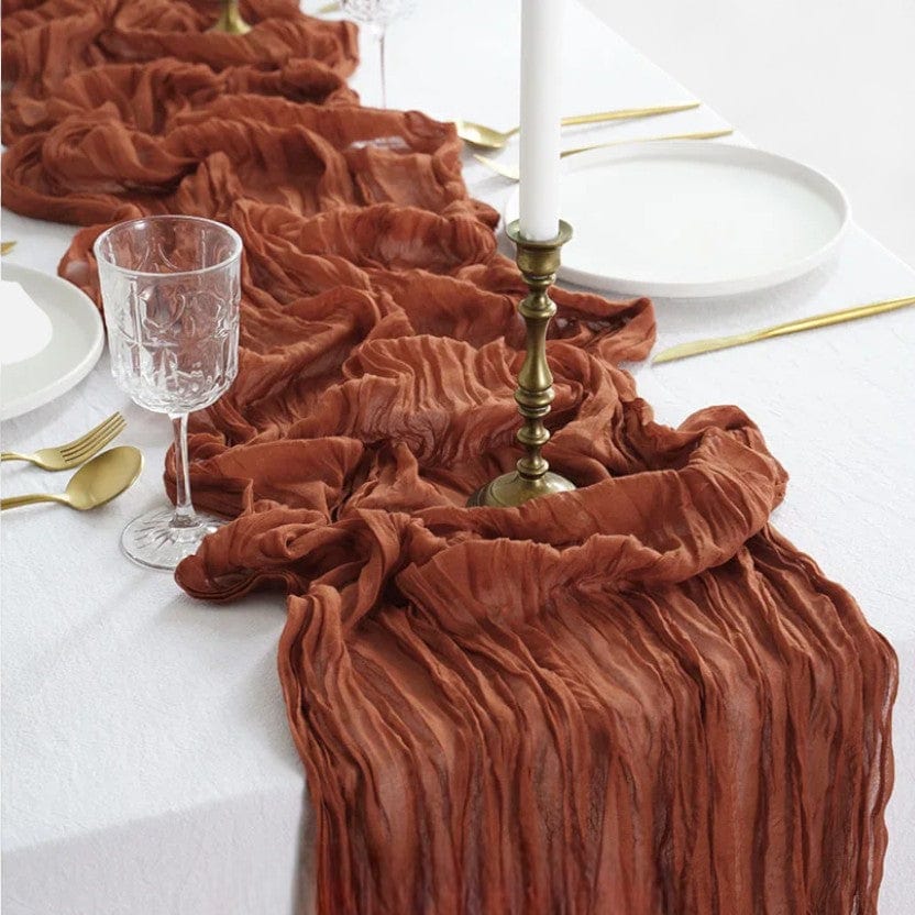 Chemin de table orange brule 