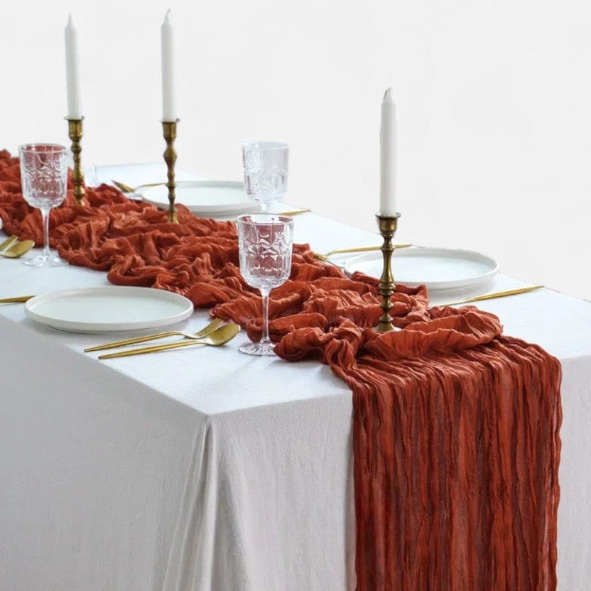 Chemin de table orange brule 