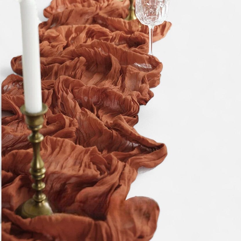 Chemin de table orange brule 