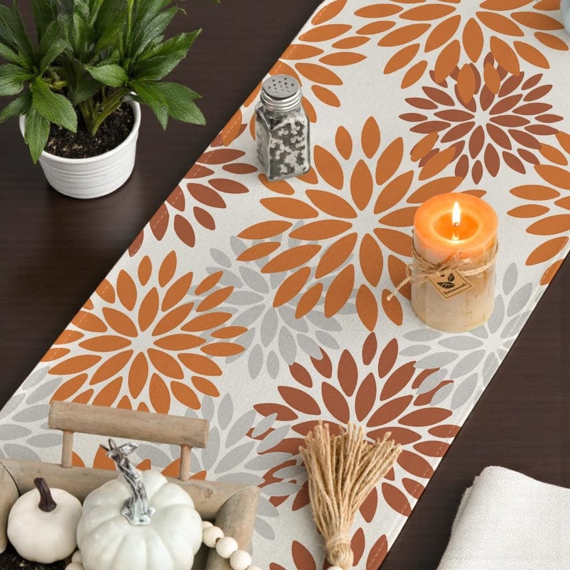 Chemin De Table Orange Tissu 