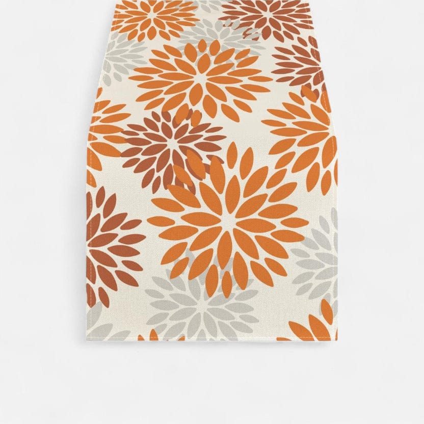 Chemin De Table Orange Tissu 