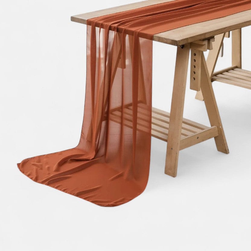 Chemin De Table Orange Tissu 